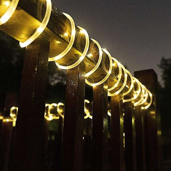 ZYF-D263 Solar Powered Tube Light Copper Wire Warm White 20M