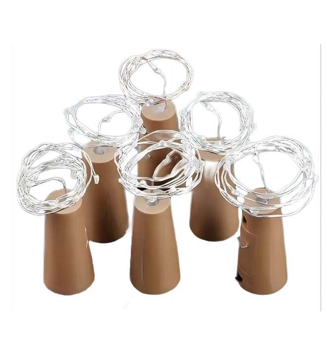 ZYF-D236 Warm White 3M Copper Wire Cork Bottle Fairy Lights Pack of 50