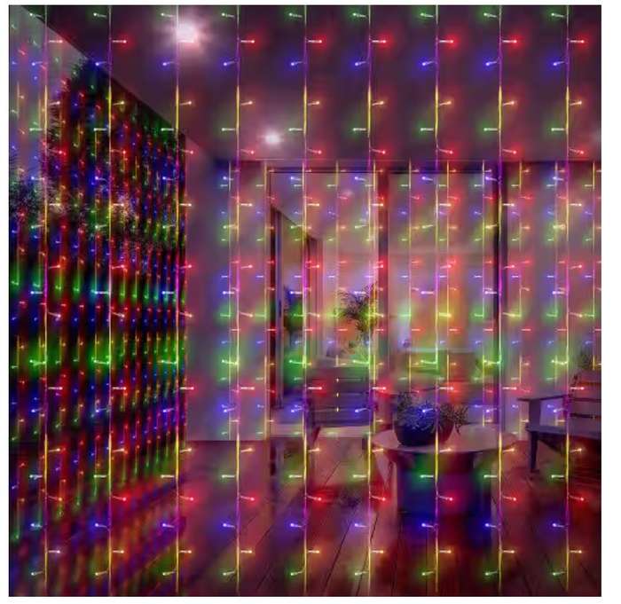 ZYF-D221 Blue 3m x 3m Clear Cable Fairy Curtain Light