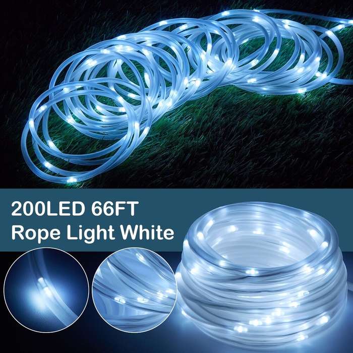 ZYF-D266 Solar Powered Tube Light Copper Wire White 50M With Remote Control