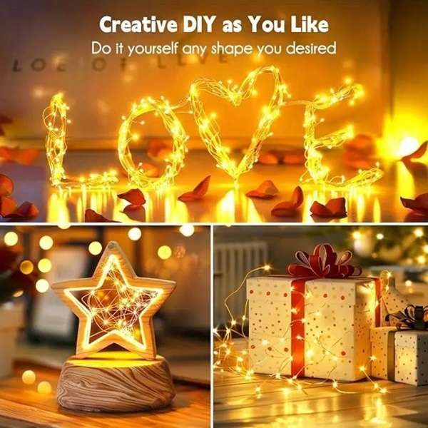 ZYF-D236 Warm White 3M Copper Wire Cork Bottle Fairy Lights Pack of 50