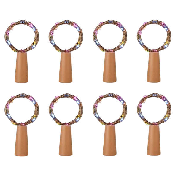 ZYF-D234 RGB 3M Copper Wire Cork Bottle Fairy Lights Pack of 50