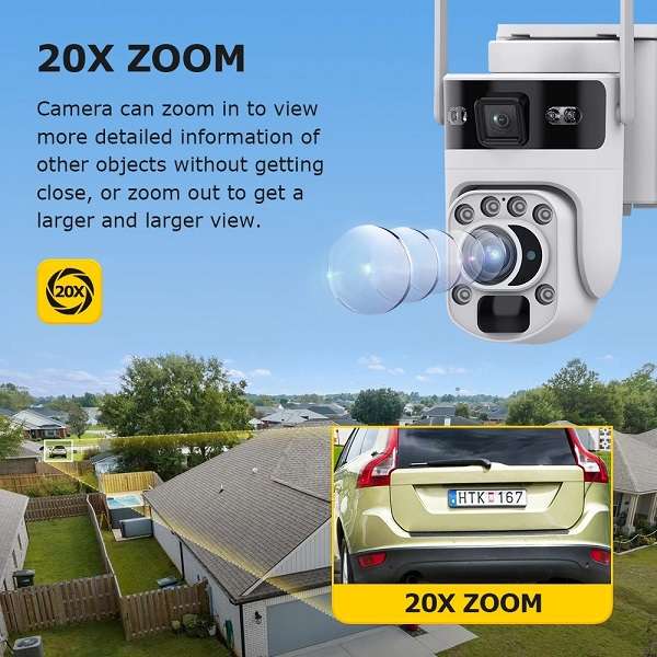 ST-637-6M Solar Powered 4G 6MP Dual Lens Camera With Ubox App