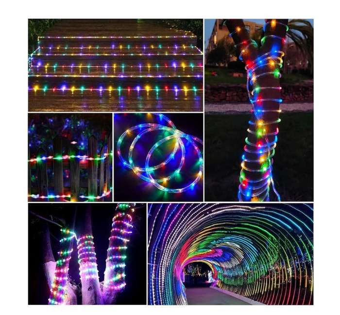 ZYF-D257 Solar Powered Tube Light Copper Wire RGB 10M