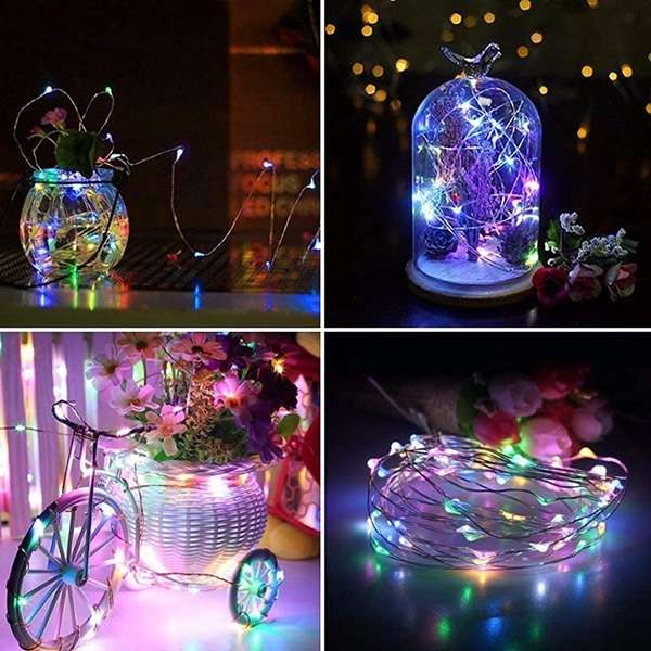 ZYF-D234 RGB 3M Copper Wire Cork Bottle Fairy Lights Pack of 50