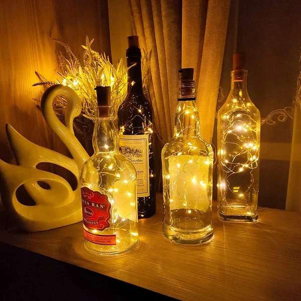 ZYF-D236 Warm White 3M Copper Wire Cork Bottle Fairy Lights Pack of 50