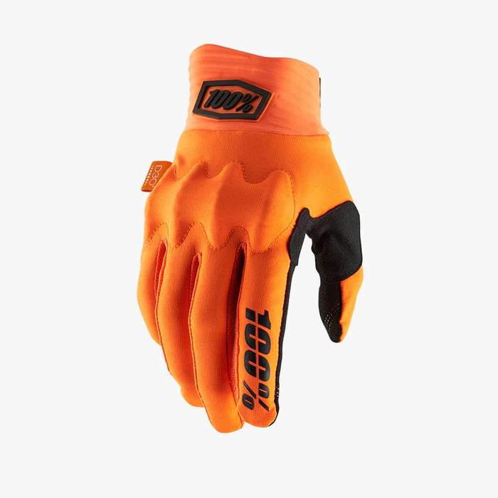 100% Cognito Riding Gloves - ORANGE/BLACK | S