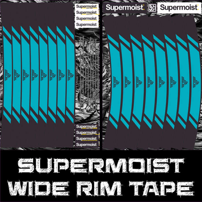 Supermoist Supermoist Wide Rim Tape - Black & Teal