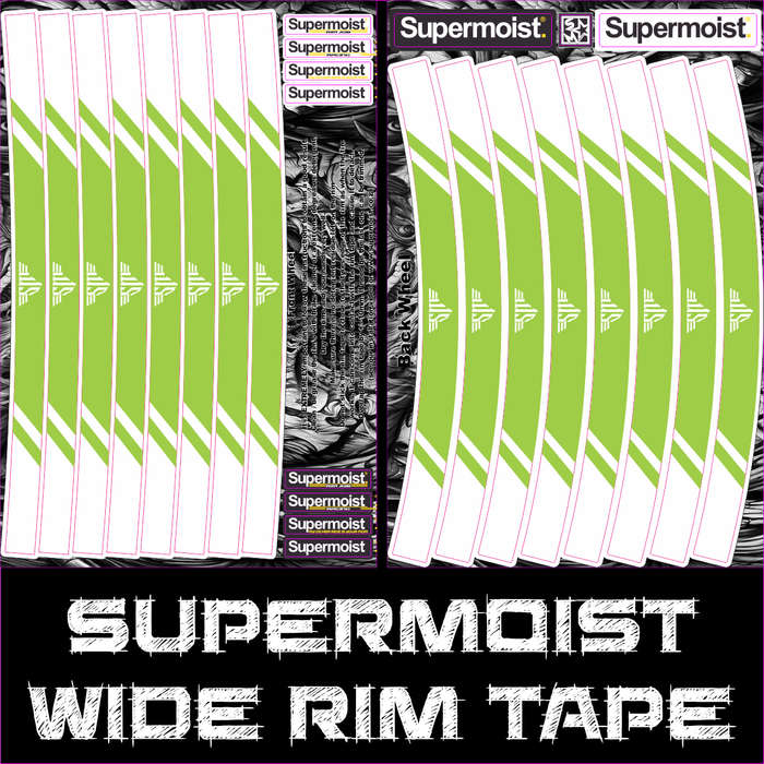 Supermoist Supermoist Wide Rim Tape - White & Green