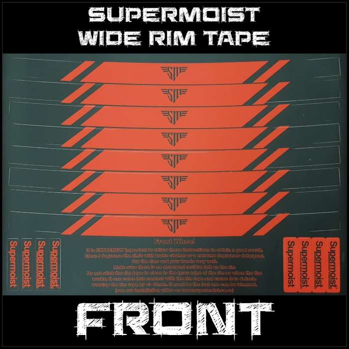 Supermoist Supermoist Wide Rim Tape - NEON Black & Orange