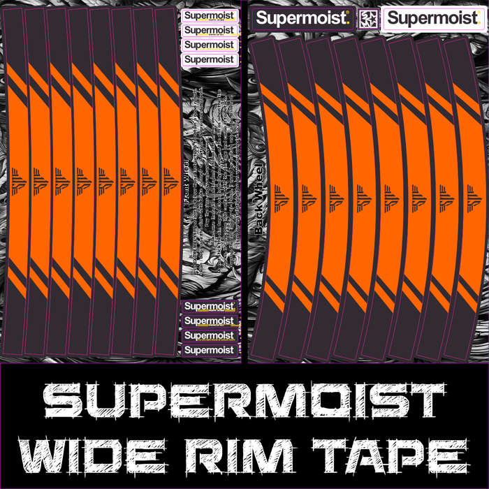 Supermoist Supermoist Wide Rim Tape - NEON Black & Orange