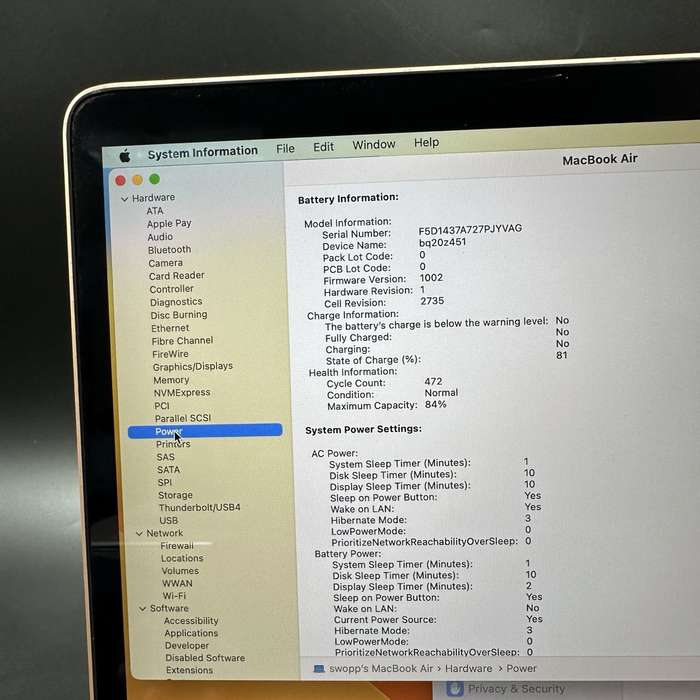 Macbook Air 13" M1 8GB 512GB Rose Gold