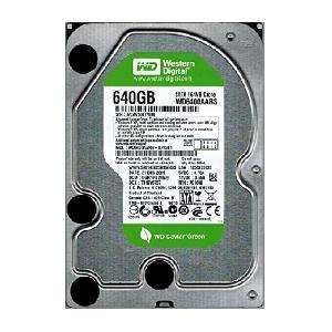 640GB WD Green, SATA, 3GB/s, 3.5", 7200RPM, 64MB Cache, Desktop HDD