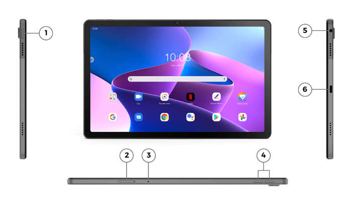 Lenovo Tab M10 Plus (3rd Gen) 10.6 128GB 4G-LTE Tablet (With Folio Case)