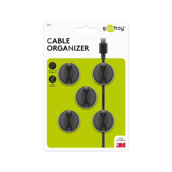 Goobay Cable Management 1 Slot 5-Piece Set - Black