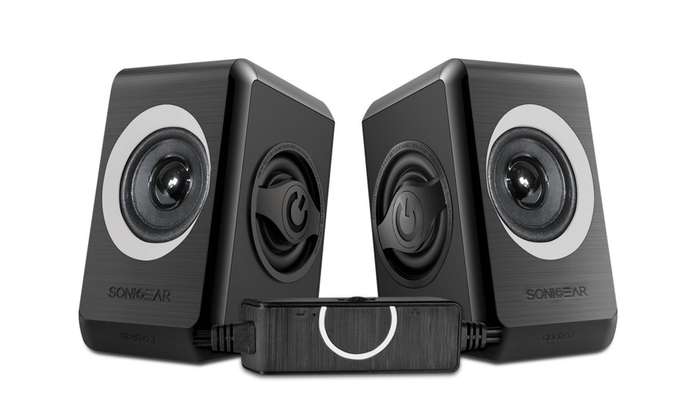 SonicGear Quatro 2 2.0 Speaker System - Grey