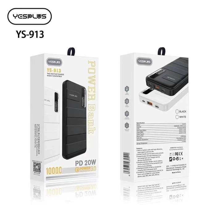 YESPLUS YS-915 20W 10 000mAh Power Bank