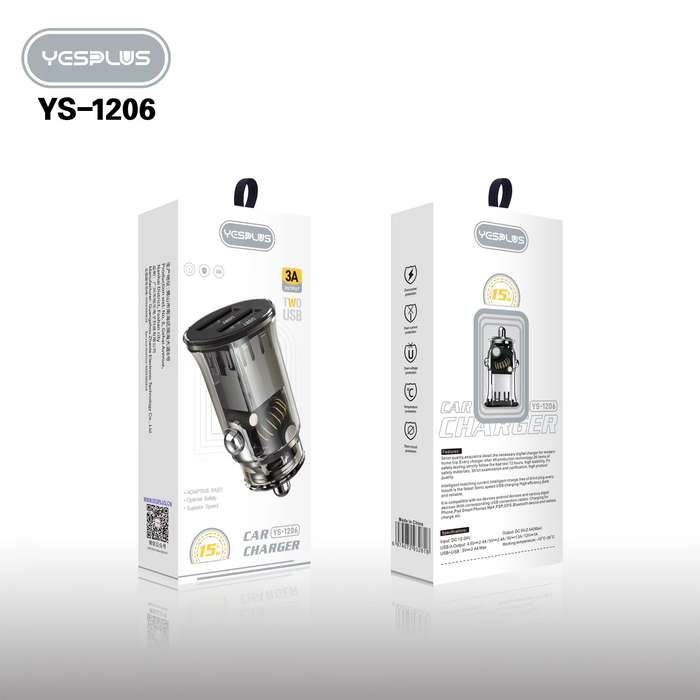 YESPLUS YS-1206 3A 2USB Car Charger