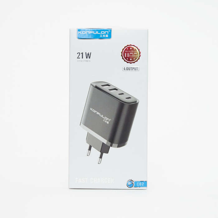 Konfulon C82 2USB+2Type-C 21W Max Charger