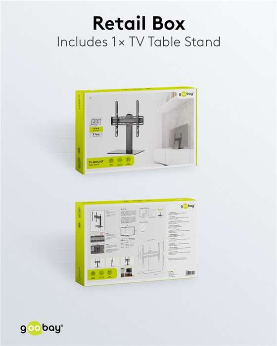 Goobay Tabletop TV Stand Basic Fix TVs and monitors between 32" and 55"