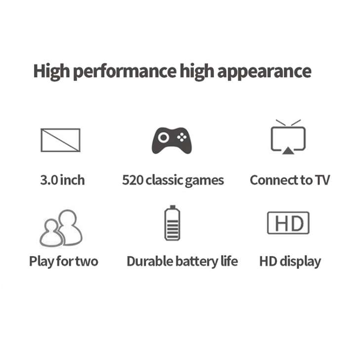 Andowl - QGS8 - Retro Hand-Held Gaming Console
