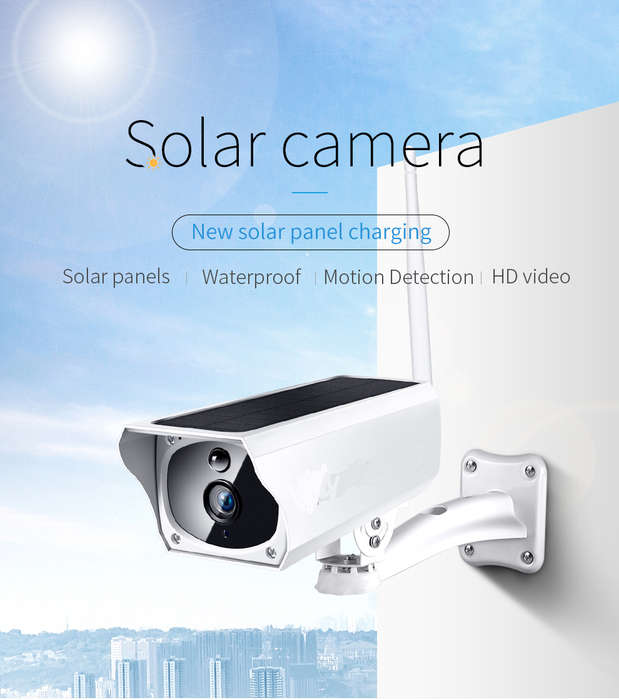 Solar WiFi Bullet Camera (W/18650 Battery)