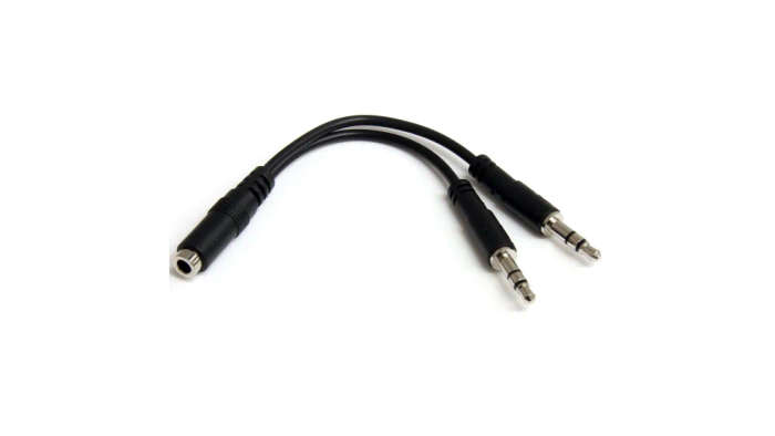 AUX Female - 2 AUX Male Cable