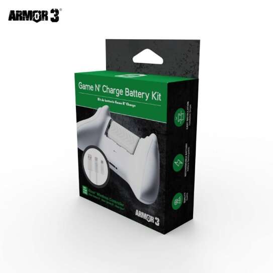 Armor3 Game N' Charge Battery Kit for Xbox Series X - White