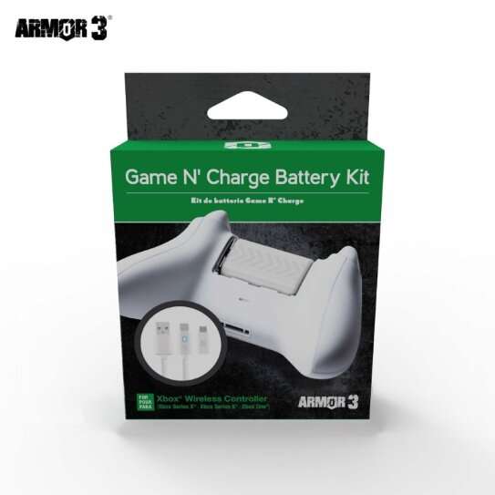 Armor3 Game N' Charge Battery Kit for Xbox Series X - White