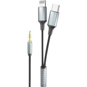 Earldom ET-AUX71 3.5mm to iPhone+Type-C 1.2m Cable