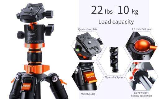 K&F Pro-Operator Photography Tripod with Monopod Feature | KF09.089