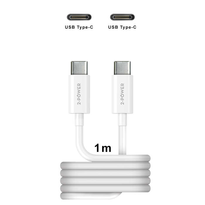 2PUC1M05W | 2-Power 1m 100W USB Cable USB-C to USB-C