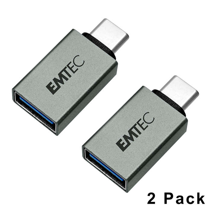 ECADAPT600CX2 | EMTEC USB Adapter 2 Pack - USB-A to USB-C