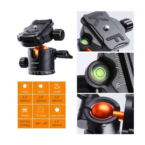 K&F Pro-Operator Photography Tripod with Monopod Feature | KF09.089
