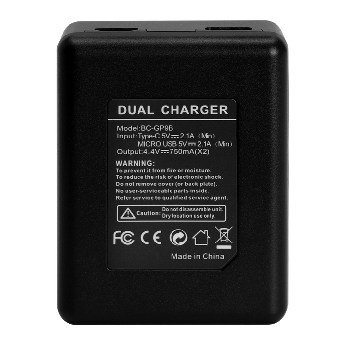 CHA0008A | 2-Power Dual Battery Charger Charger for GoPro 9/10/11 Batteries by 2-power