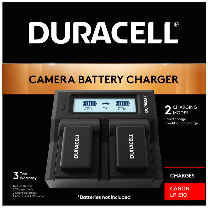 DRC6105-EU | Duracell Battery Charger Charger for Canon LP-E10 Batteries