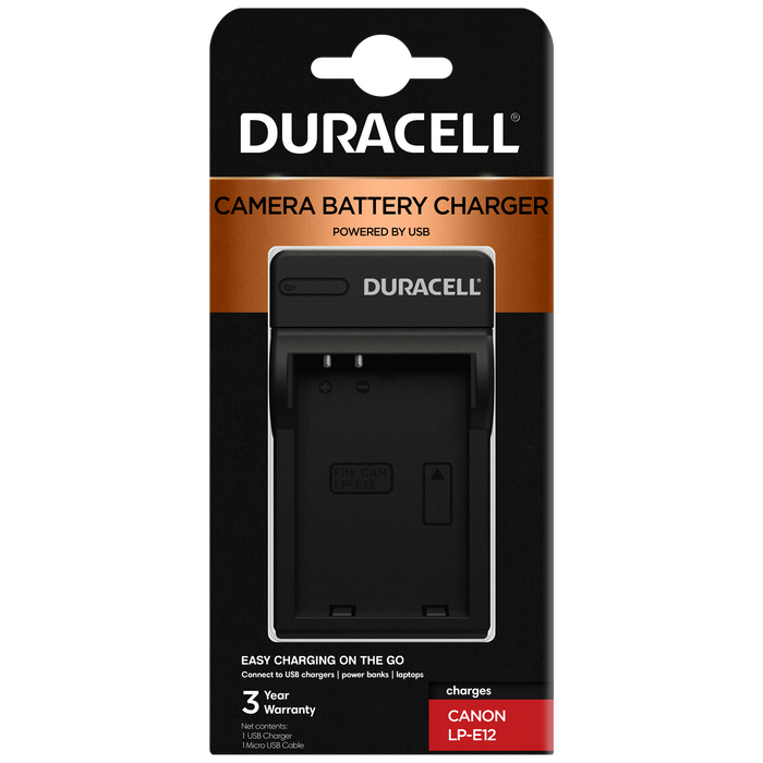 DRC5911 | Duracell Battery Charger for Canon LP-E12 Batteries