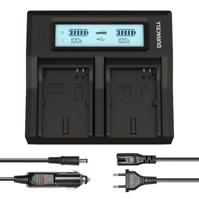 DRC6105-EU | Duracell Battery Charger Charger for Canon LP-E10 Batteries