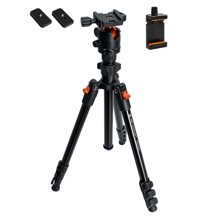KF09.101 | K&F Classic-Compact Entry Level Tripod with Smartphone Mount