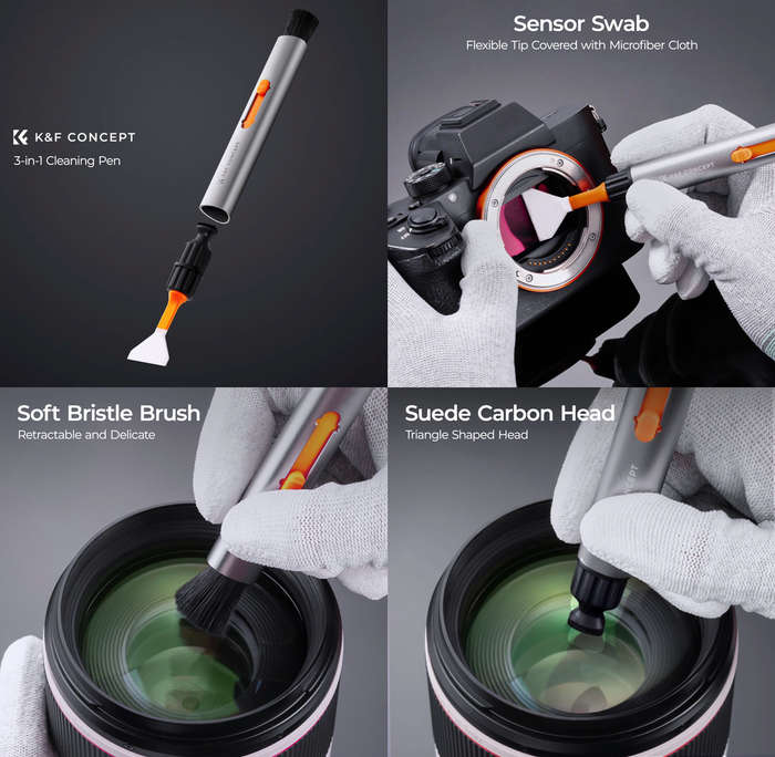 SKU.1899 | K&F 3-in-1 Camera and Sensor Cleaning Pen for APS-C Sensors