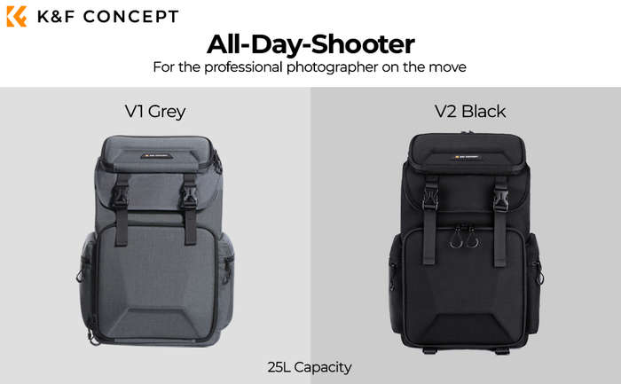 KF13.098V1 | K&F All-Day-Shooter (Grey) Photographers Backpack