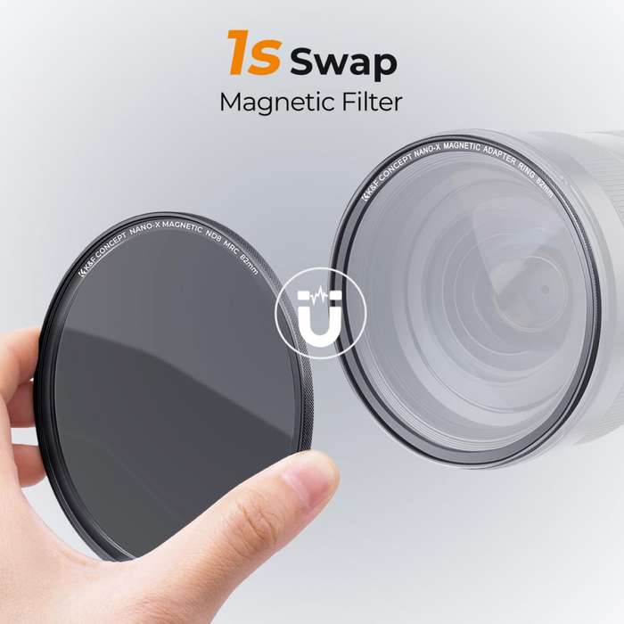 SKU.1621 | K&F 55mm UV, CPL and ND1000 Filter Kit Magnetic Nano-X Series