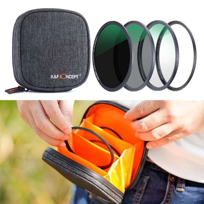 SKU.1621 | K&F 55mm UV, CPL and ND1000 Filter Kit Magnetic Nano-X Series