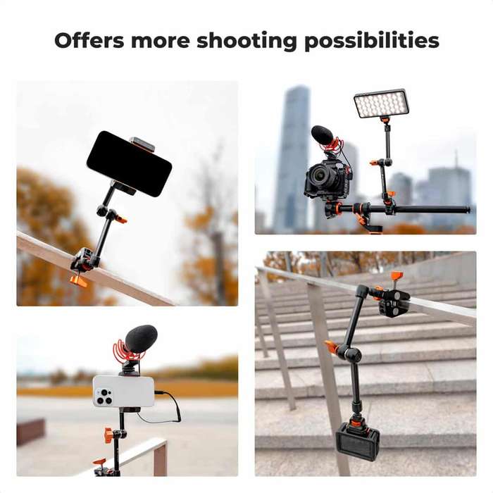 KF31.132 | K&F 11" (28cm) Magic Arm with Super Clamp