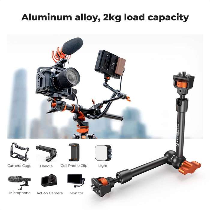 KF31.132 | K&F 11" (28cm) Magic Arm with Super Clamp