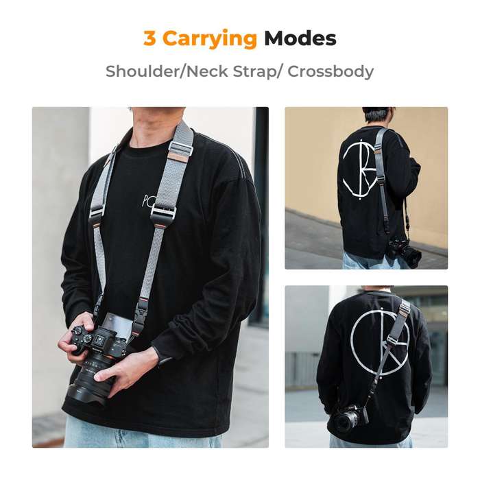 KF13.132 | K&F 45mm Silver Heavy Duty Camera Strap