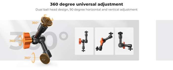 KF31.130 | K&F 6" (15cm) Magic Arm with Super Clamp