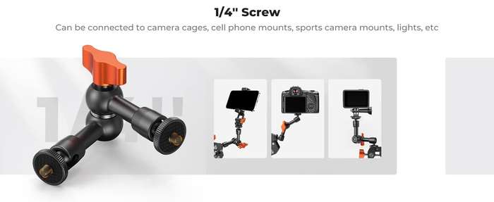 KF31.130 | K&F 6" (15cm) Magic Arm with Super Clamp