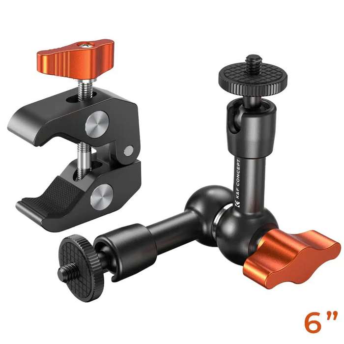 KF31.130 | K&F 6" (15cm) Magic Arm with Super Clamp