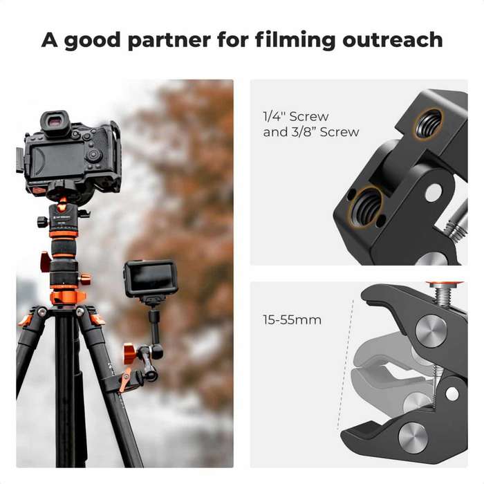 KF31.130 | K&F 6" (15cm) Magic Arm with Super Clamp